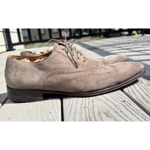 Magnanni Mens Suede Wingtip Oxford Dress Shoes - Size 13 - Made in Spain